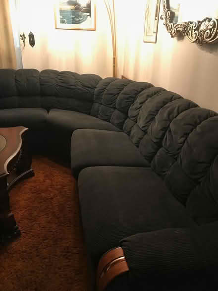 Photo of free Blue cloth 2 piece sectional sofa (430 Aaron St Cotati nearTarget) #1