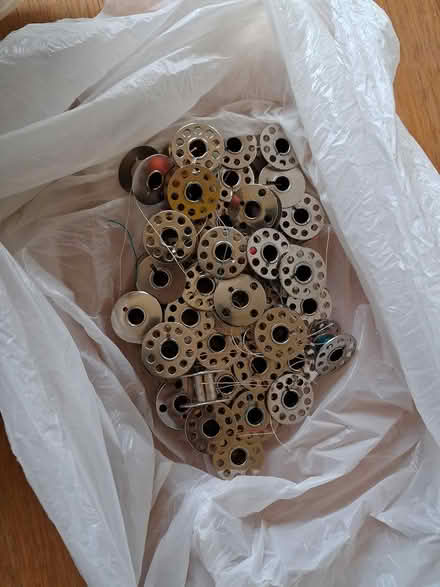 Photo of free Bag of sewing machine spools (Formby L37) #1
