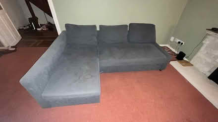 Photo of free IKEA Friheten double sofa bed navy (Lordship estate SG6 2) #1