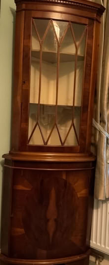 Photo of free Wooden corner cabinet (Burghfield Common RG7) #1