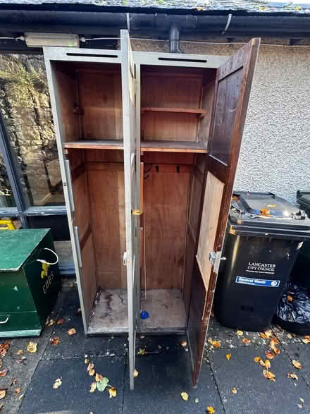 Photo of free Two wooden storage units (Warton LA5) #1