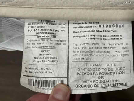 Photo of free Twin sized mattress and bed frame (Highlands) #4