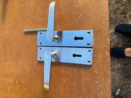 Photo of free Silver coloured door handles (Bradford On Tone TA21) #2