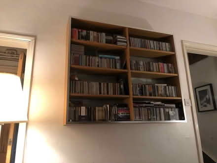 Photo of free large CD shelving unit (wall mounted) (Alcester Lanes End B14) #1