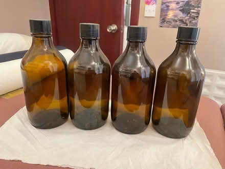 Photo of free 4 one litre brown glass bottles (Braunstone Town LE3) #1