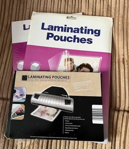 Photo of free Laminating pouches (Peasholm YO12) #1