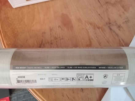 Photo of free 3 Unopened and 6 Opened/Half Rolls Very Light Blue Wallpaper (Woodlands DN6) #2