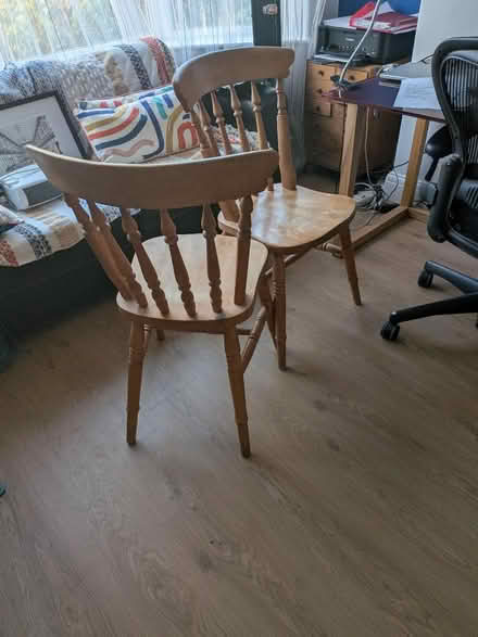 Photo of free Two solid pine chaurs (Cheadle SK8) #1