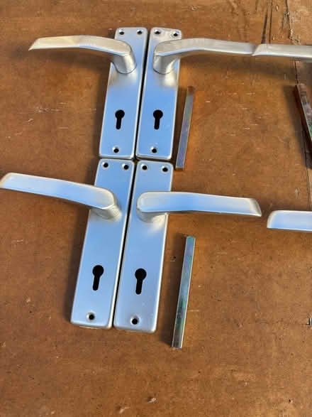 Photo of free Silver coloured door handles (Bradford On Tone TA21) #1