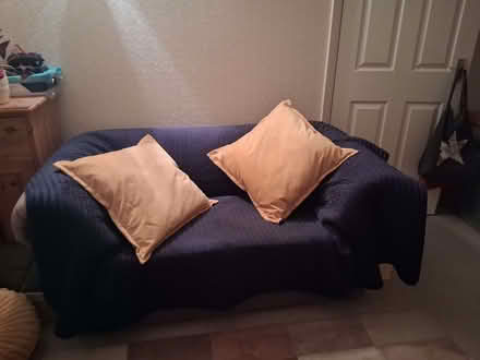 Photo of free Small Blue 2 seater sofa (Emscote CV32) #4