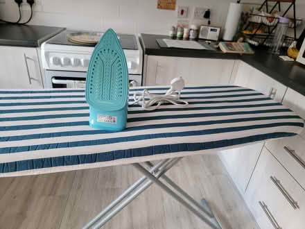 Photo of free Large ironing board with iron (Walton. Liverpool L4) #1