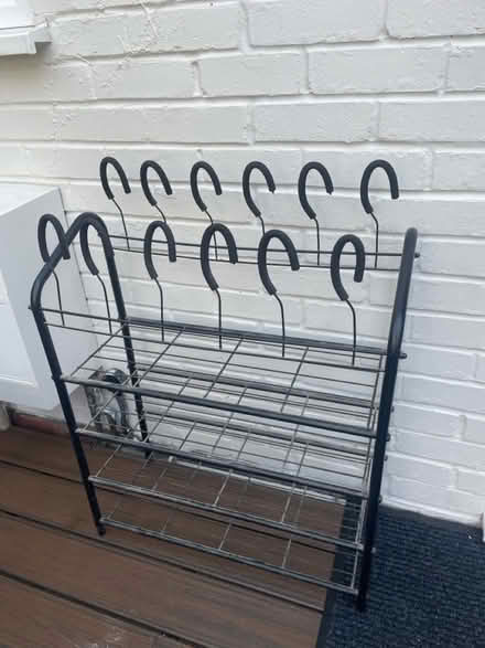 Photo of free Shoe rack with hooks (Mytchett GU16) #1