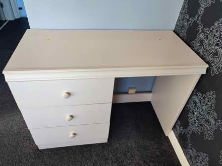 Photo of free Cream desk with 3 drawers (Highfield HP2) #1