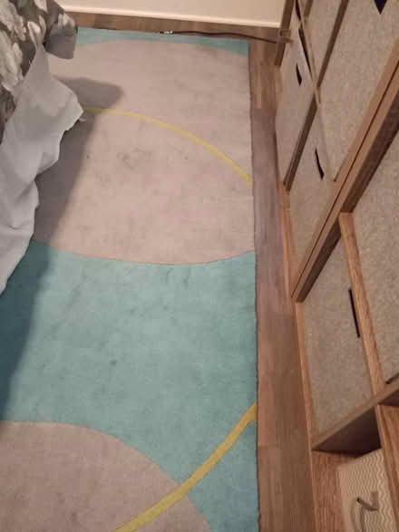 Photo of free Gray, turquoise 100% Wool Rug (West Nashville) #3