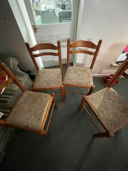 Photo of free 4 x pine chairs (Brimscombe, Stroud GL5) #2