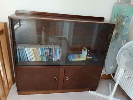Photo of free Wood shelves with glass doors (Deepcar S36) #1