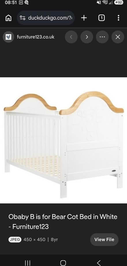 Photo of free Cot bed (Cr83pt CR8) #1