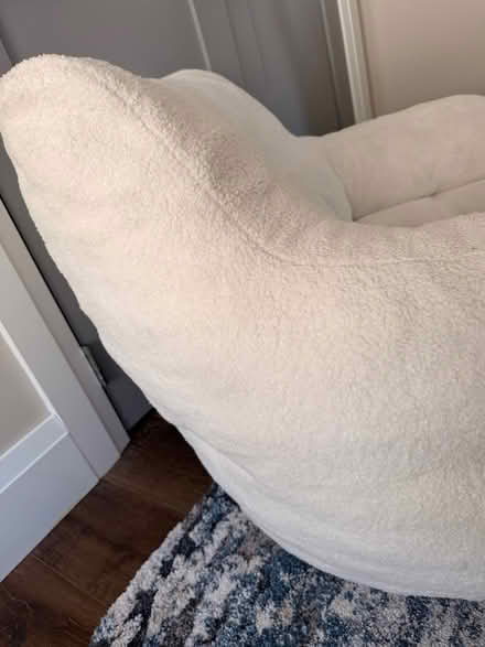 Photo of free White large bean bag armchair (South Boston) #3