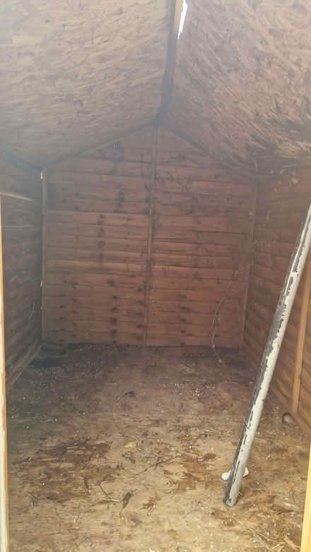 Photo of free 6x8 wooden shed with base. Repair to 1 side of oof (Three Fields Farm HP3) #4