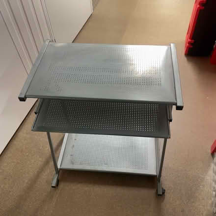Photo of free Metal computer table (Bow) #3