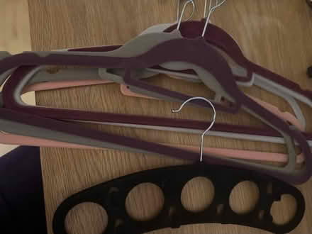 Photo of free 6 non-slip/velvet clothes hangers (North Acton) #1