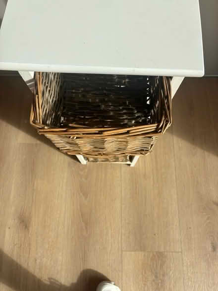 Photo of free White wooden bedside table (Deansgrange) #2