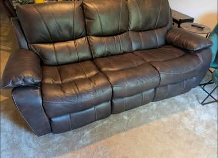 Photo of free Brown 3 seat electric recliner sofa (Maidstone ME15) #2