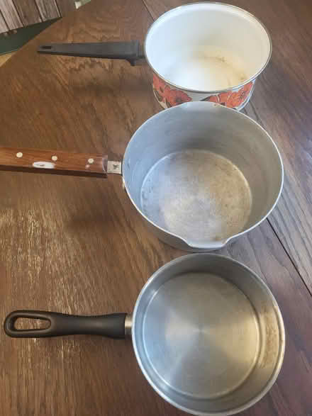 Photo of free 3 assorted saucepans (20cm) (Wigmore Medway ME8) #1