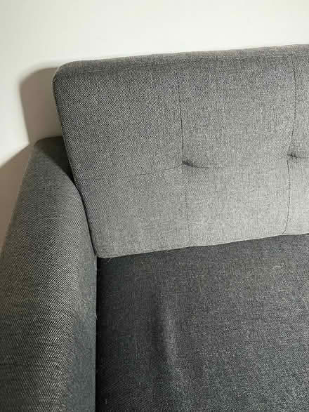 Photo of free Grey Two-Seater Sofa with Ottoman – Good Condition (Greenwich SE10) #2
