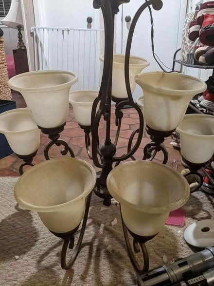 Photo of free Heavy wrought-iron chandelier (77004) #1