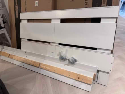 Photo of free White Small double 4ft bed frame (Donabate) #1