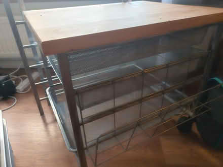 Photo of free Rolling Wood Top Metal Drawer Unit (Maidstone ME15) #2