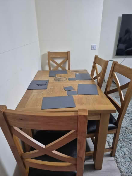Photo of free Wood dinning table (Upton, Northampton.) #3