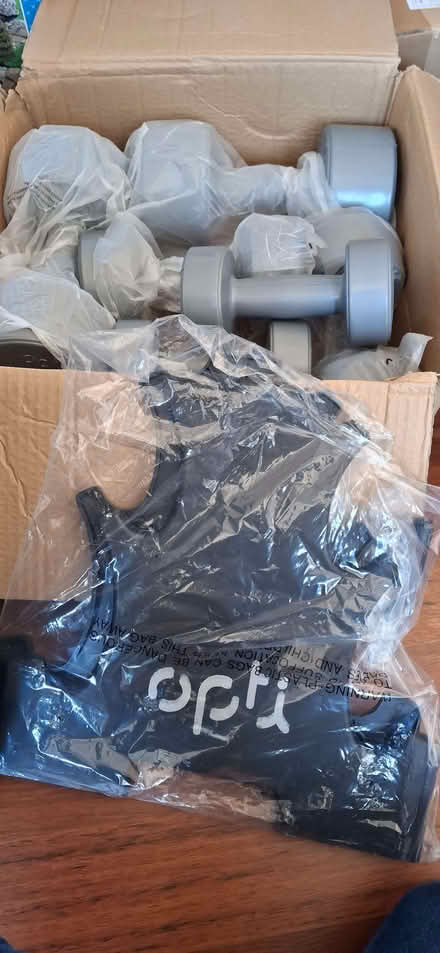 Photo of free Opti dumbbell set with stand (Lexden CO3) #1
