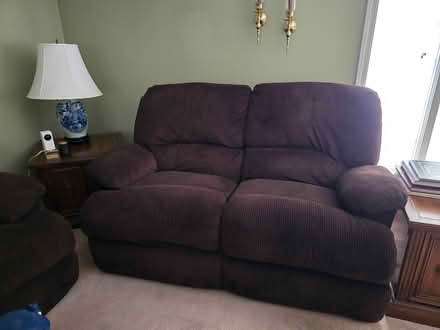 Photo of free Brown Reclining Couches (2) (Westfield, NJ) #1