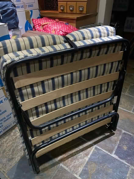 Photo of free Fold up bed, with dust cover (Boughton Street ME139bh) #1