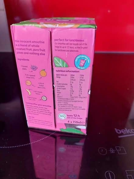 Photo of free 4x Innocent Smoothies pouches (Great Sankey, WA5) #2