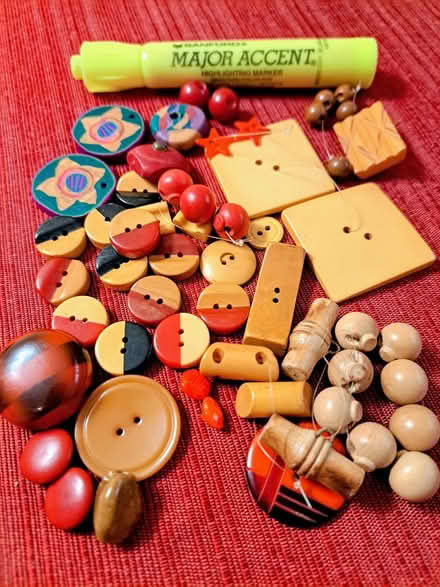 Photo of free Bright wood, etc. buttons (69th Street, Upper Darby) #1