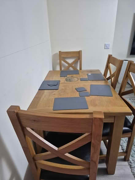 Photo of free Wood dinning table (Upton, Northampton.) #2