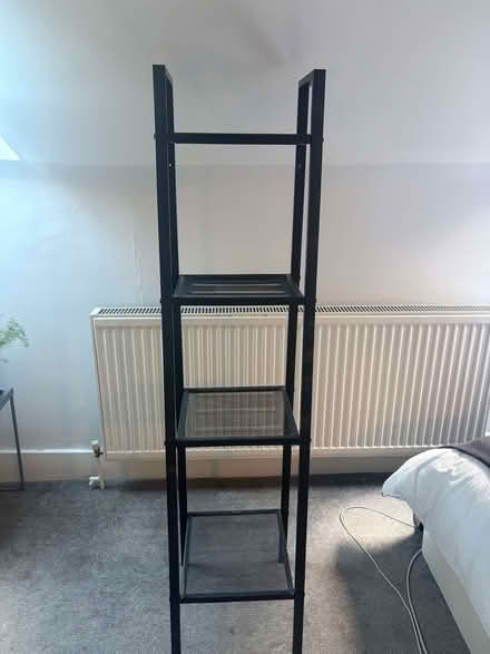 Photo of free Dark grey metal ladder shelf (Tufnell Park NW5) #1