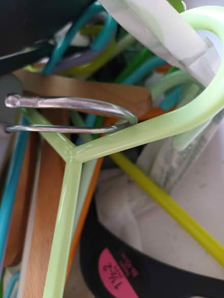 Photo of free wooden and plastic clothes hangers (Melksham) #3