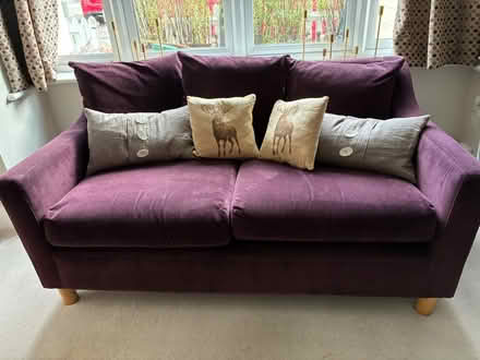 Photo of free Plum sofa (Long Ditton, KT6) #1