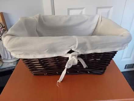 Photo of free Lined wicker basket (Ivybridge PL21) #1