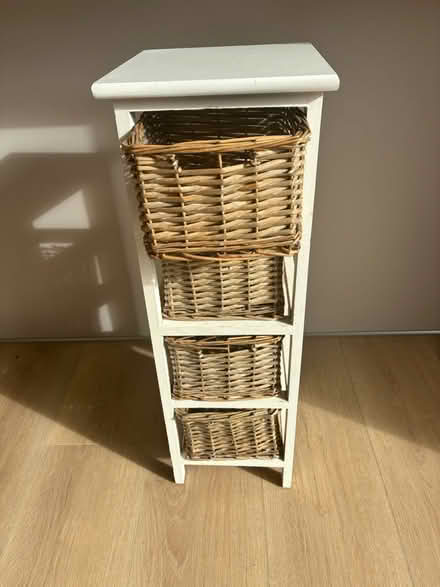 Photo of free White wooden bedside table (Deansgrange) #1
