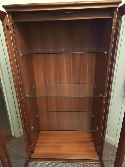 Photo of free Wood and glass display cabinet (Pakefield NR33) #2