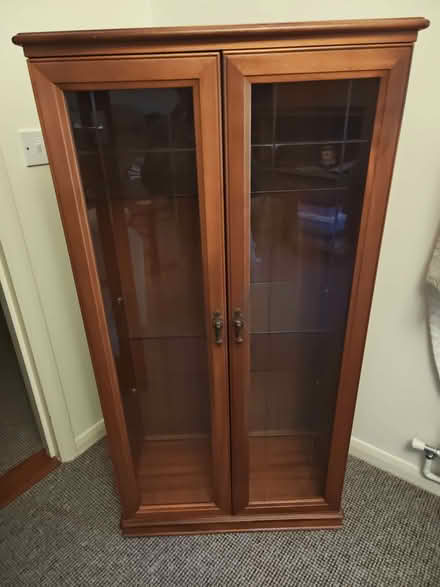 Photo of free Wood and glass display cabinet (Pakefield NR33) #1