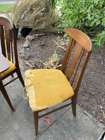 Photo of free Mid-century Dining table w/ chairs (Near the Cupertino Library) #3