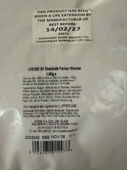 Photo of free 🍫 Chocolate flavour mousse (Liverpool L16) #2