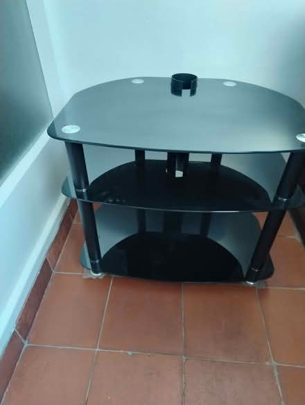 Photo of free Black glass TV cabinet (Storth LA7) #1