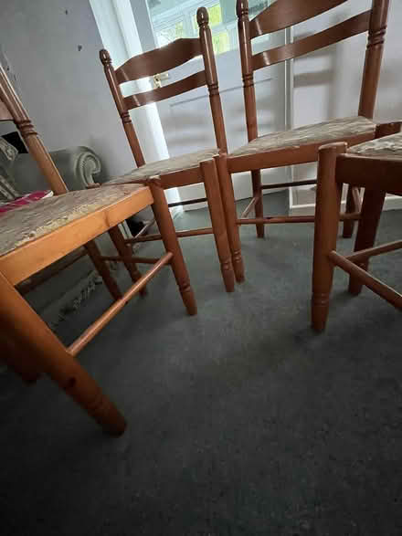 Photo of free 4 x pine chairs (Brimscombe, Stroud GL5) #4